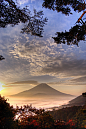 视觉宴：富士山的早晨。