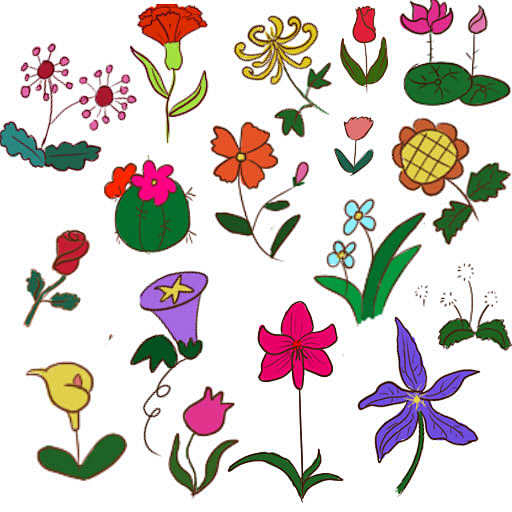 儿童彩色简笔画花卉篇