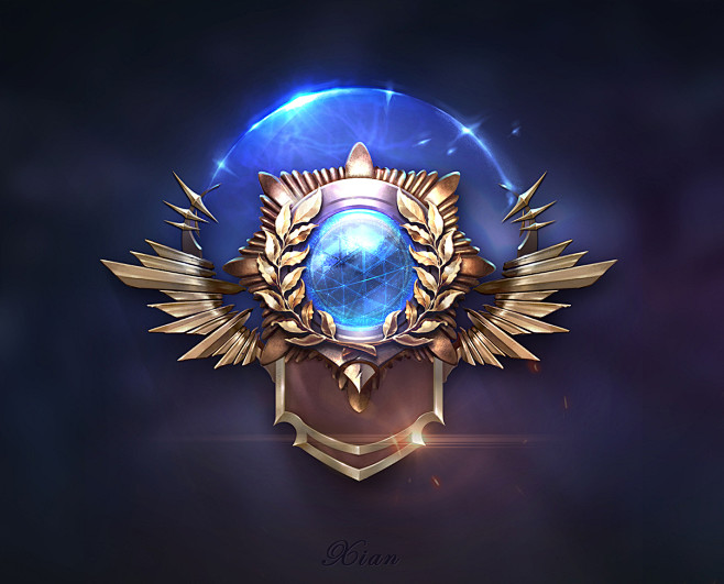 徽章绘制原创gameui游戏设计圈聚集地游戏ui游戏界面游戏图标游戏网站