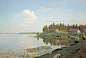 列维坦风景油画
