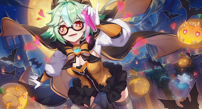 原神砂糖万圣节贺图by葡鼠