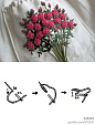 卷针玫瑰花刺绣方法
