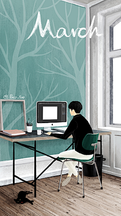 妤儿+-+采集到我的笔尖有你走过的痕迹--插画