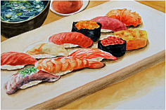 小勇同学1号采集到美食插画