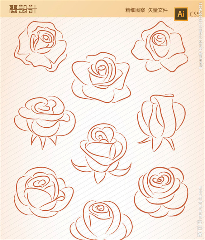 17:00:16手绘玫瑰花矢量图1喜欢矢量卡通设计素材紫幻蝶同采自www