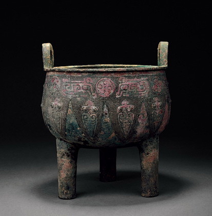 西周夔龙蝉纹鼎br