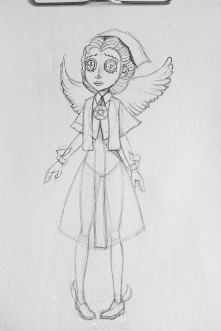 第五人格医生速写白衣天使艾米丽黛儿第五人格动漫手绘速写67