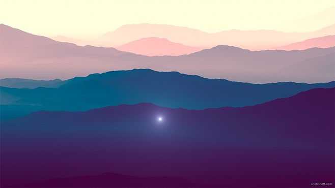PURPLES紫色山脉抽象背景-Adi 