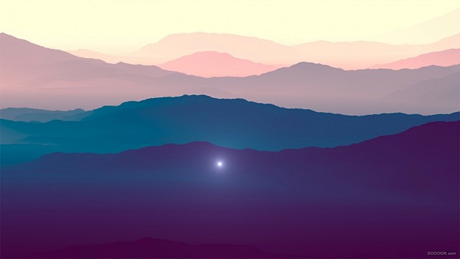 PURPLES紫色山脉抽象背景-Adi 