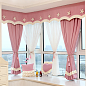 韩式棉麻粉色窗帘女孩公主儿童房飘窗卧室客厅遮光落地窗成品定制-淘宝网