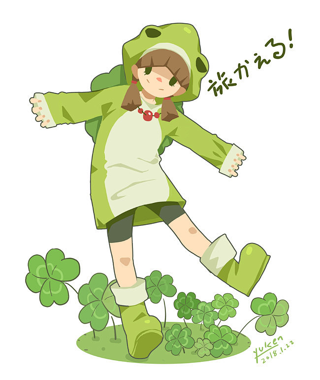 旅行青蛙同人图插画壁纸旅行青蛙半次元第一中文cos绘画小说社区