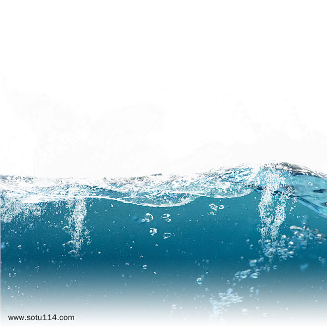蓝色水面喷溅的水元素图片png免抠元素装饰元素背景装饰免扣图片