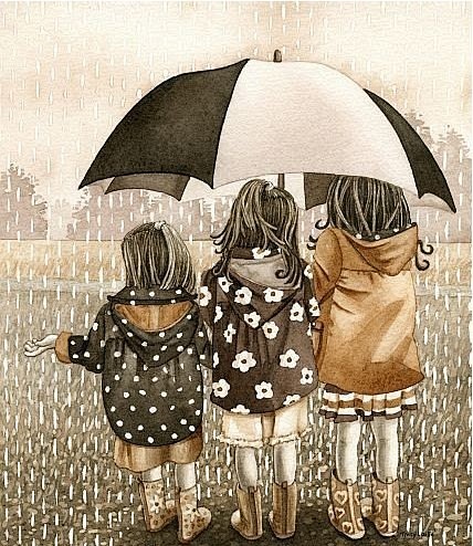 三个女孩图片友谊动漫图片