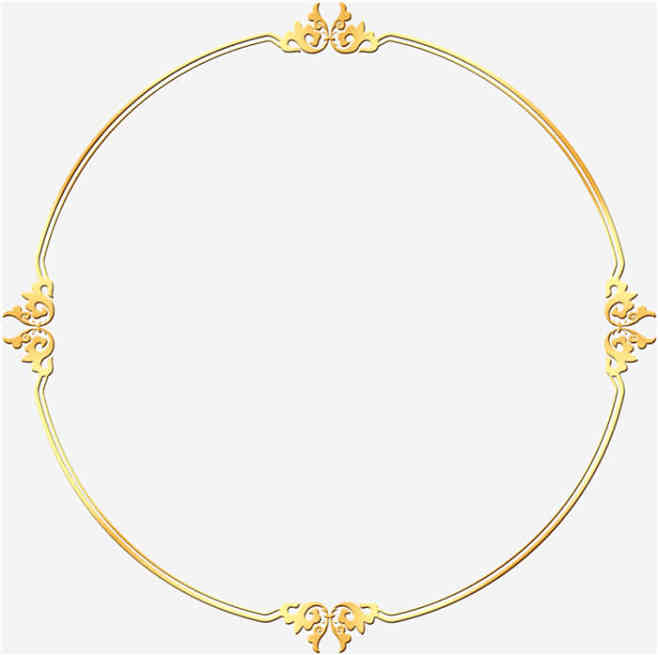 10:42:57金色圆形花草纹花纹边框素材集中营  png卷卷acting同采自