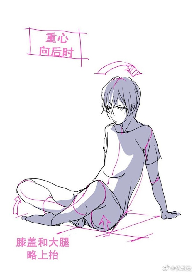 绘画教程来自toshi老师id637016分享的关于盘腿坐姿的画法可以跟着