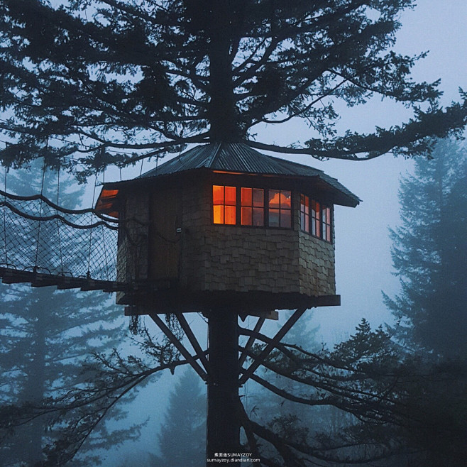 森林童话精灵的树屋